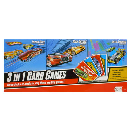HOT WHEELS 3 IN 1 CARD GAMES
