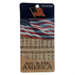 GOD BLESS AMERICA CARD/LAPEL PIN