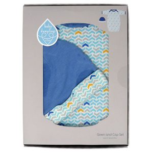 BLUE CAP & GOWN SET 0-6MO