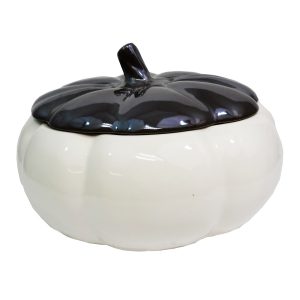 CREAM/BROWN PUMPKIN JAR