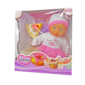 BABY W/ DINNER PLATE AND CAKE