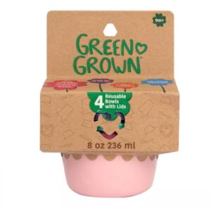 GREEN GROW 4 PK BOWLS AND LIDS