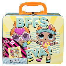 TIN LUNCHBOX W/ 48PC PUZZLE ASST