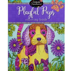 64PC PLAYFUL PUPS COLORING BOOK