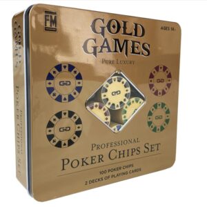 GOLD GAMES POKER CHIPS SET