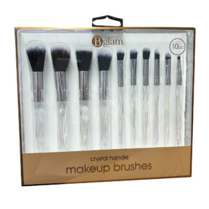 10 PIECE CRYSTAL MAKEUP BRUSH SET