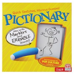 PICTIONARY MARKERS AND BOARD GAME