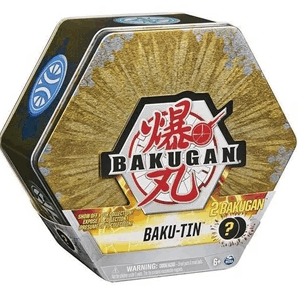 BAKUGAN BAKU-TIN STORAGE W/ 2 FIGS