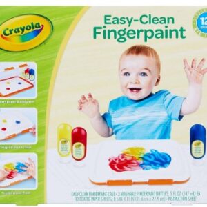 CRAYOLA EASY CLEAN FINGERPAINT SET