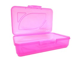 PINK PLASTIC PENCIL BOX