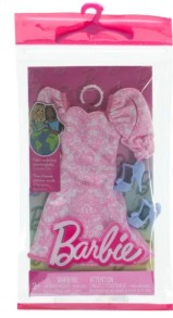 BARBIE DOLL CLOTHING, PINK PUFF SLEEVE DRESS