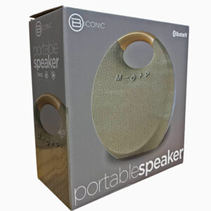 BICONIC BLUETOOTH PORTABLE SPEAKER GRAY