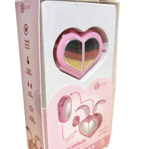 BE TWS HEART EARBUDS 2 ASST (PURPLE,YELLOW,BLUE,TEAL)