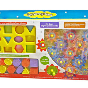 26 PC FUN LEARNING PLAYSET - SHAPE SORTER AND 12 PC GEARS