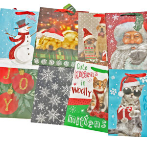12" (LARGE) HOLIDAY CHRISTMAS BAG - ASST