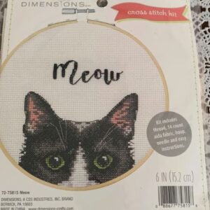 CAT CROSS STITCH 6"