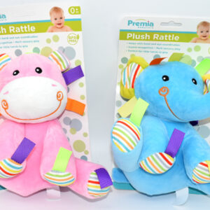 LARGE PLUSH RATTLE TOY ASST