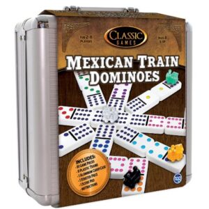 MEXICAN TRAIN DOMINOS W/CASE
