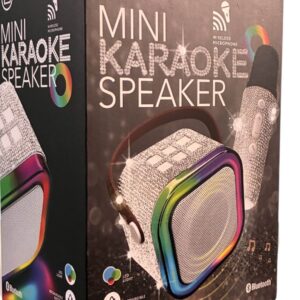BLUETOOTH BLING SILVER SPEAKER WITH FM & MIC VOICE CHANGER