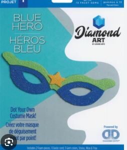 DIAMOND ART BLUE SUPER HERO FOAM MASK