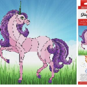 DIAMOND ART STAINED GLASS UNICORN