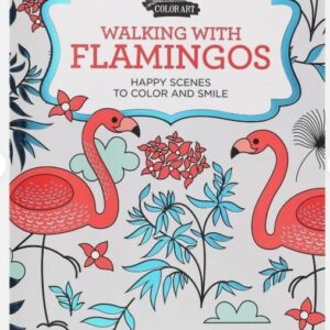 WALKING WITH FLAMINGOS COLORING BOOK
