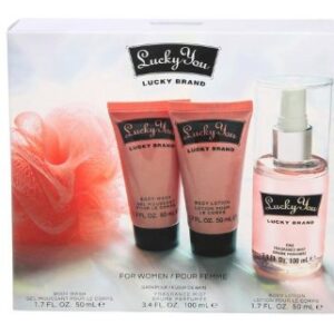 LUCKY YOU BY L.UCKY 4 PC WOMEN BODY WASH BODY MIST BODY LOTION
