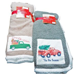 HOLIDAY SHERPA RED TRUCK